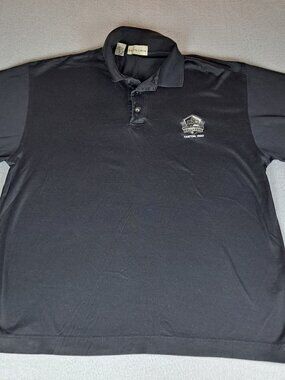 Pro Football Hall of Fame Cutter & Buck Mens Large Black Polo